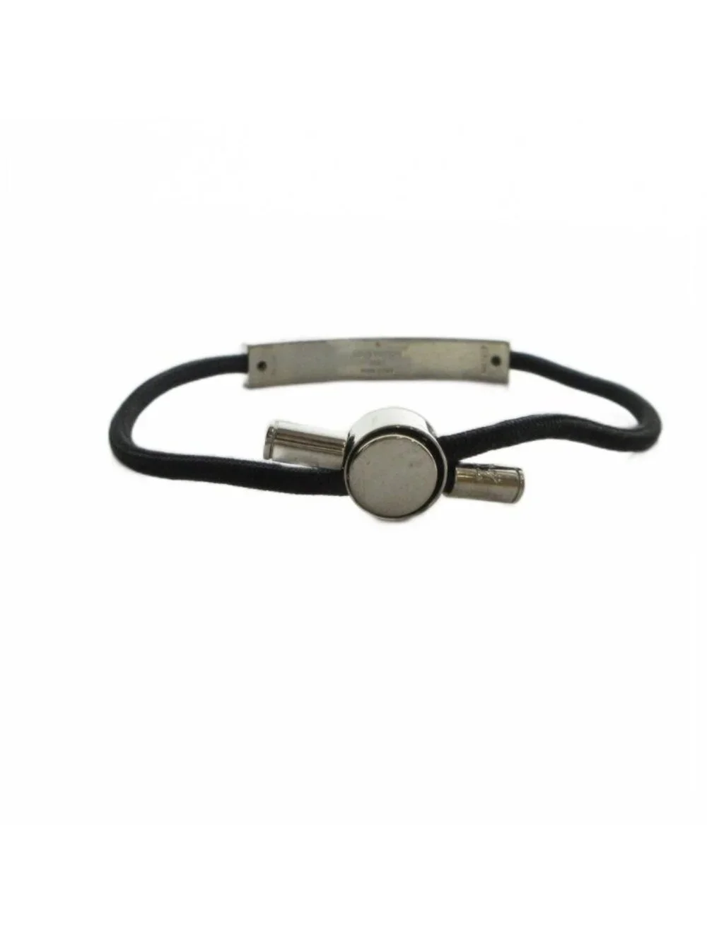 Louis Vuitton Bracelet LV Space Bangle Logo Silver Color Black